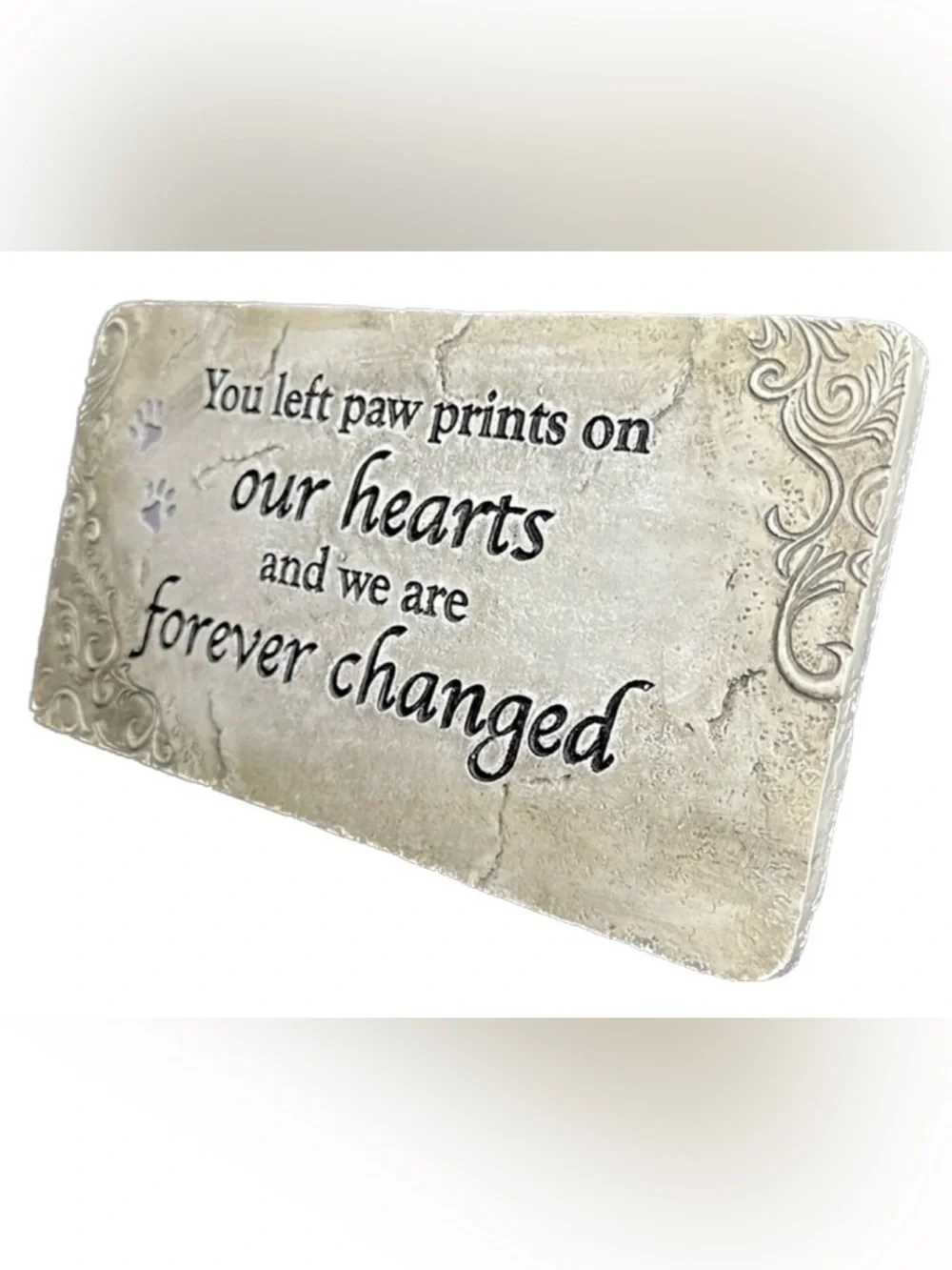 GANZ~You Left Paw Prints On Our Heart Plaque/ Stepping Stone~NEW!
